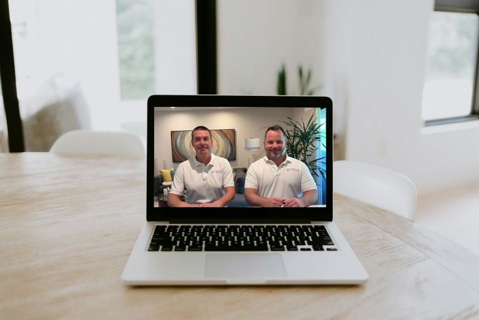 Nicholas and Philip on a video call